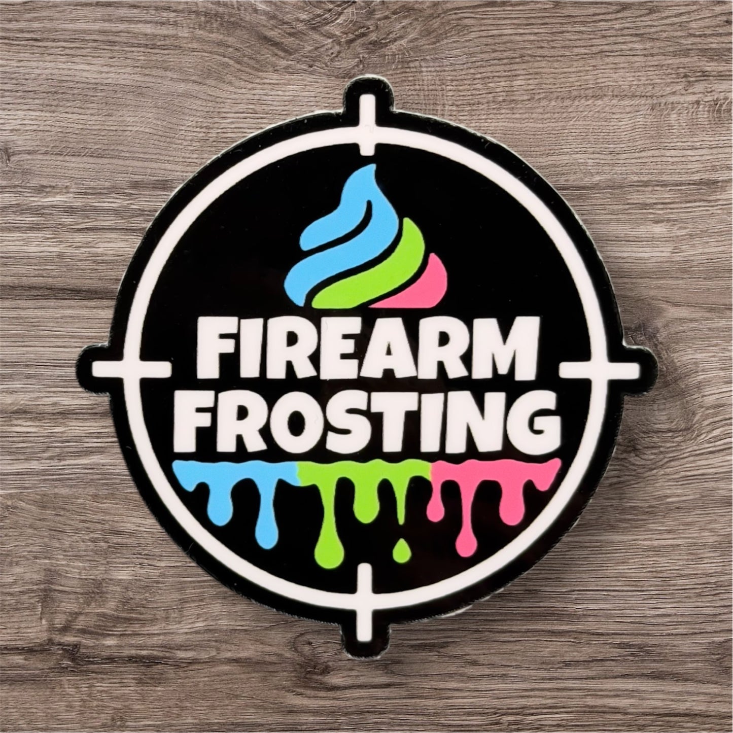 Tri-Color Logo Sticker (Black)