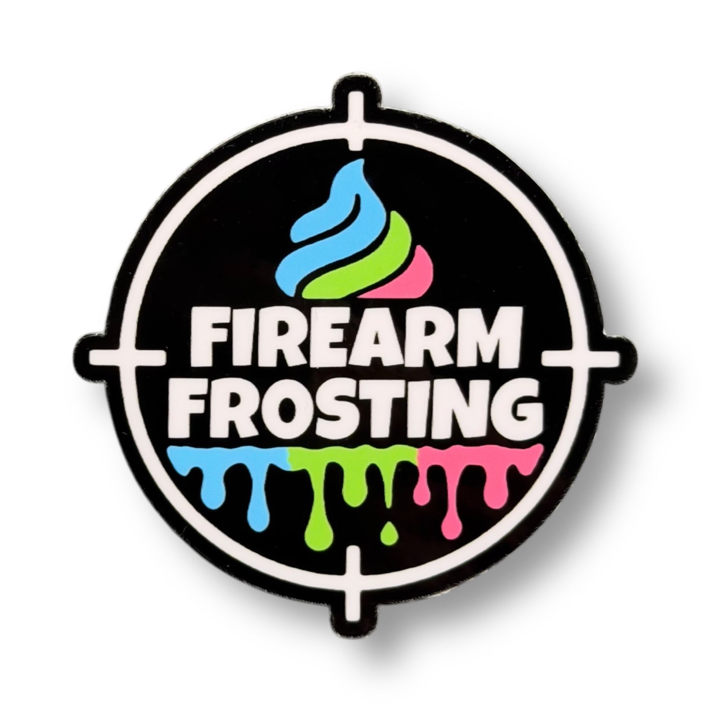 Tri-Color Logo Sticker (Black)
