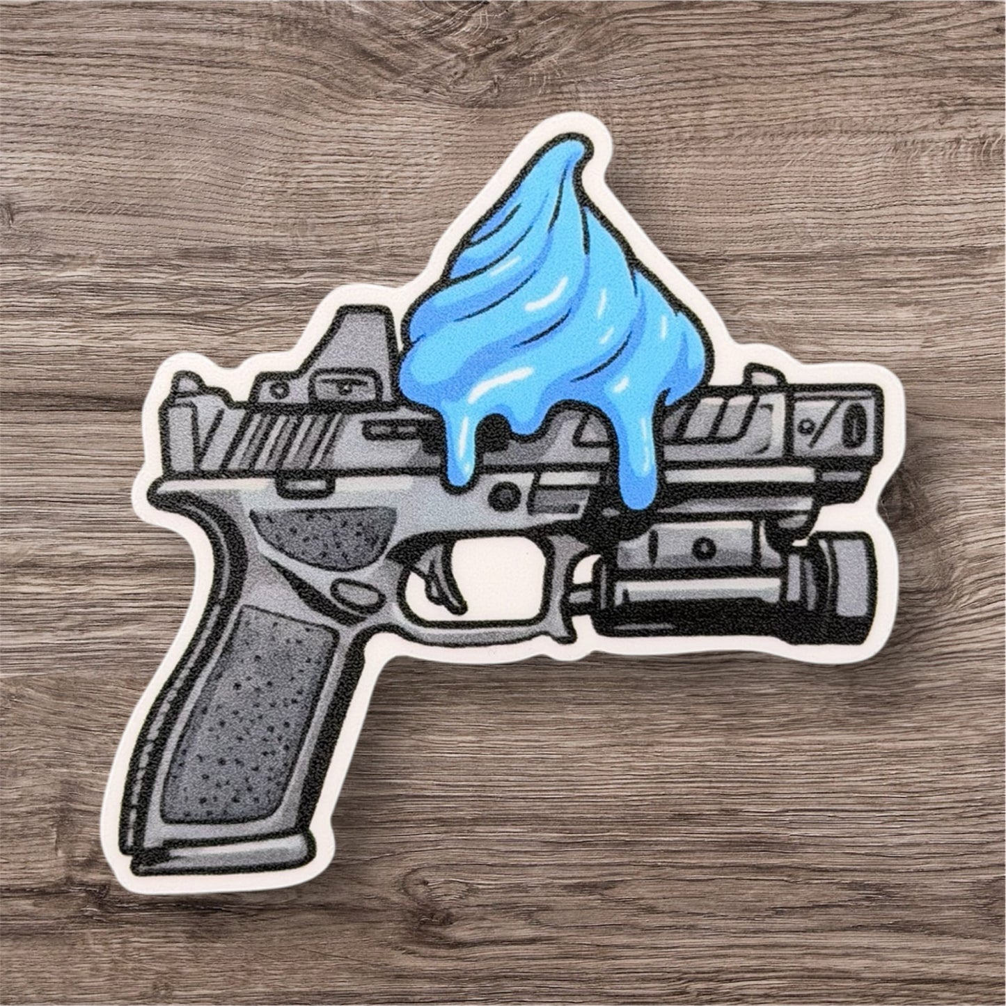 Individual Frosted Pistol Stickers