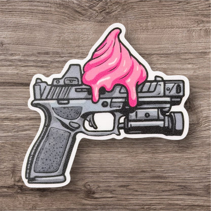 Individual Frosted Pistol Stickers